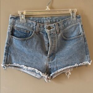 Brandy Melville Blue Jean Shorts High-Waisted Cut-Off